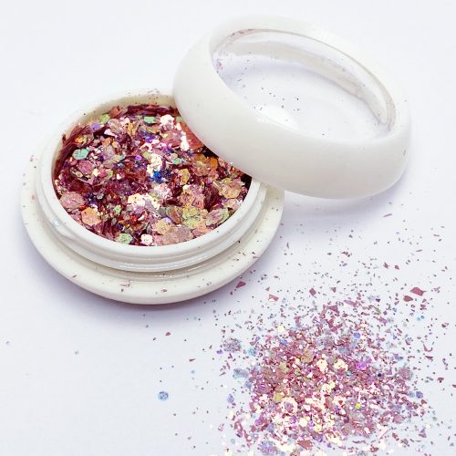 Holo Glitter Mix - Rózsaszín holografikus glamour glitter
